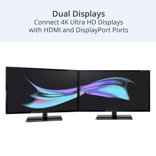 StarTech.com Dual-4K Docking Station with 6 x USB 3.0 Ports