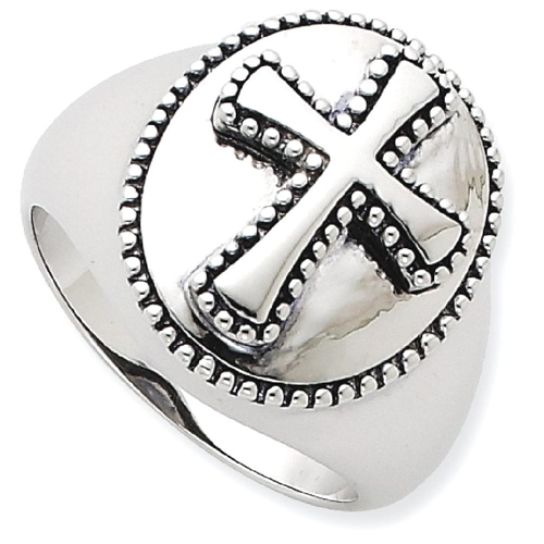 IceCarats 925 Sterling Silver Boldness Band Ring Size 10.00 Men Religious