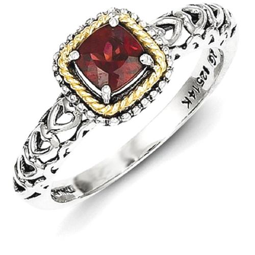 IceCarats 925 Sterling Silver 14k Red Garnet Band Ring Size 7.00 Stone Gemstone