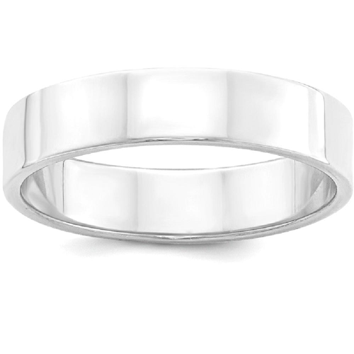 IceCarats 925 Sterling Silver 5mm Flat Wedding Ring Band Size 5.00 Classic