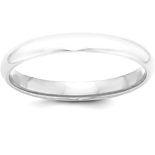 IceCarats 925 Sterling Silver 3mm Half Round Wedding Ring Band Size 10.00 Classic Domed