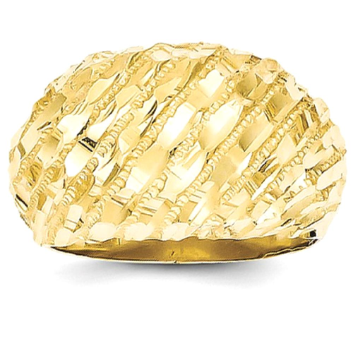 IceCarats 14k Yellow Gold Dome Band Ring Size 6.00