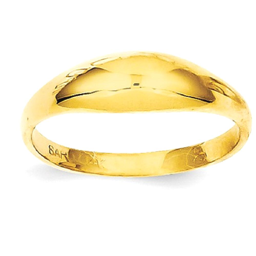 IceCarats 14k Yellow Gold Childs Dome Band Ring Size 5.00 Baby