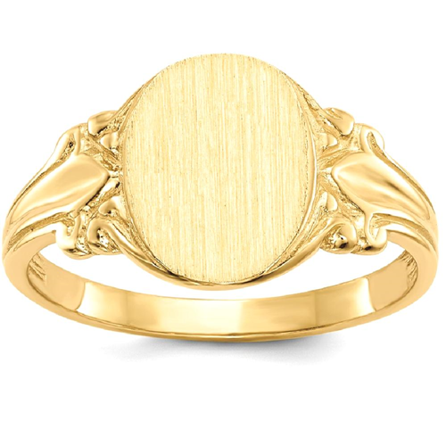 IceCarats 14k Yellow Gold Signet Band Ring Size 6.00