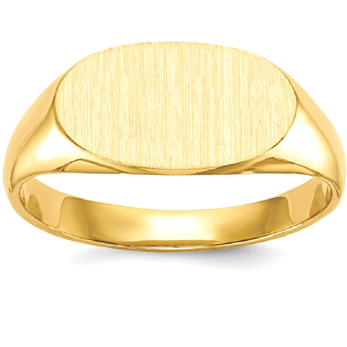 IceCarats 14k Yellow Gold Signet Band Ring Size 4.00