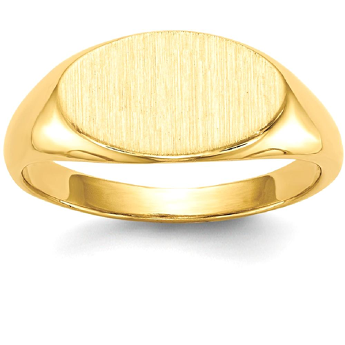 IceCarats 14k Yellow Gold Signet Band Ring Size 4.00