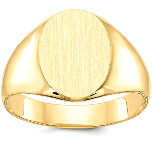 IceCarats 14k Yellow Gold Signet Band Ring Size 10.00 Men