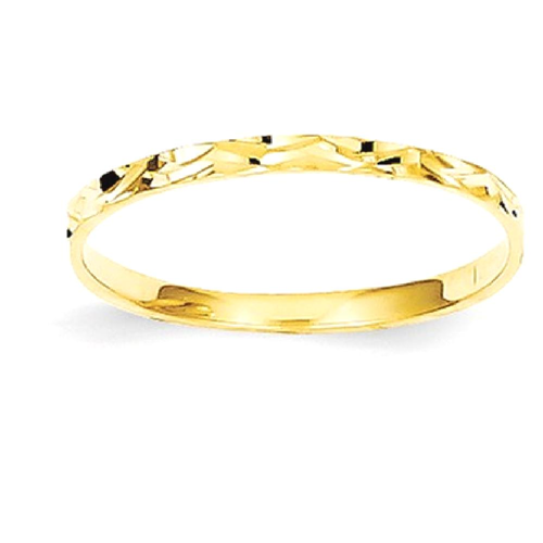 IceCarats 14k Yellow Gold Zig Zag Design Wedding Ring Band Childs Size 3.00 Baby