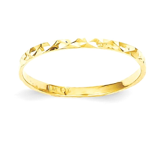 IceCarats 14k Yellow Gold Design Wedding Ring Band Childs Size 3.00 Baby
