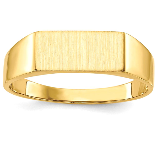 IceCarats 14k Yellow Gold Signet Band Ring Size 8.00 Men