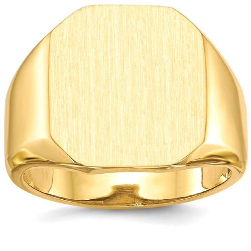 IceCarats 14k Yellow Gold Mens Signet Band Ring Size 10.00 Men