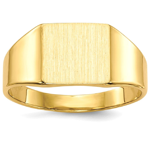 IceCarats 14k Yellow Gold Signet Band Ring Size 5.00