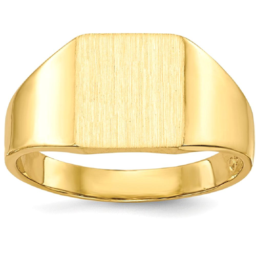 IceCarats 14k Yellow Gold Signet Band Ring Size 6.00