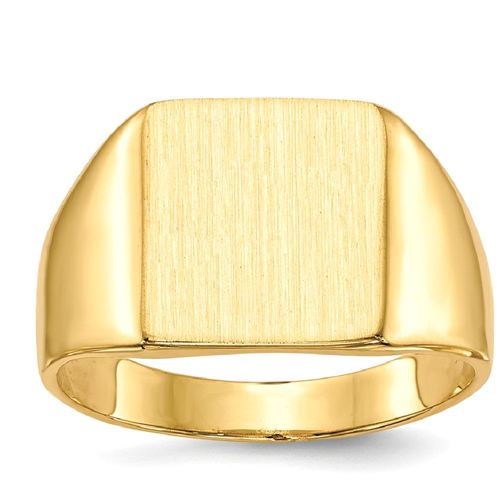 IceCarats 14k Yellow Gold Signet Band Ring Size 7.00 Men