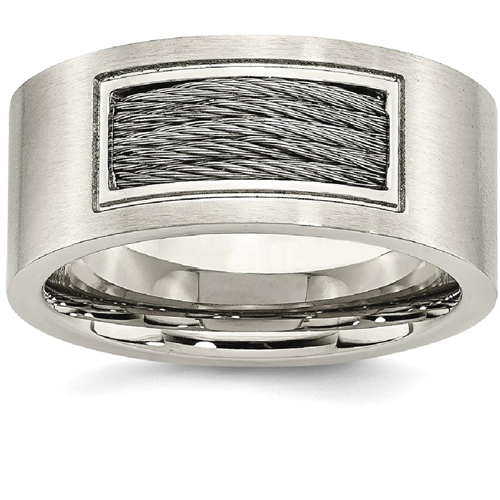 IceCarats Stainless Steel Wire Band Ring Size 10.50 Men
