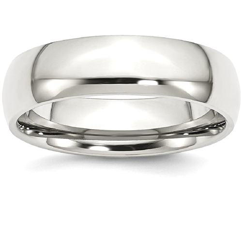 IceCarats Stainless Steel 6mm Wedding Ring Band Size 7.50 Classic Domed