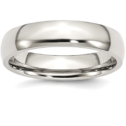 IceCarats Stainless Steel 5mm Wedding Ring Band Size 7.00 Classic Domed