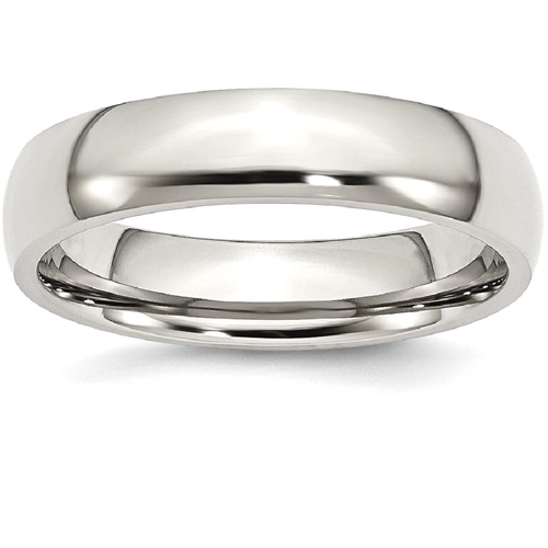IceCarats Stainless Steel 5mm Wedding Ring Band Size 8.50 Classic Domed
