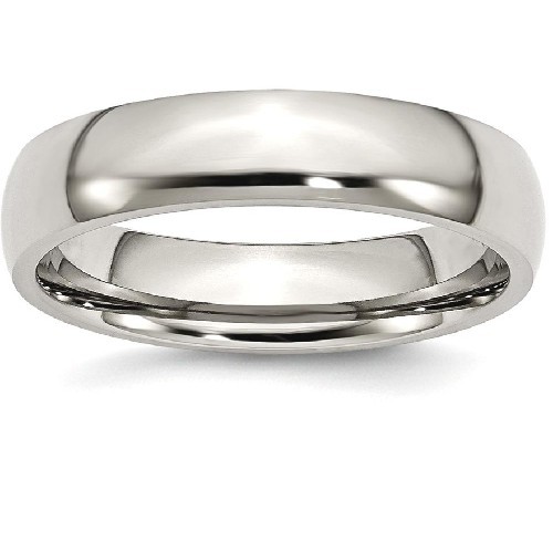 IceCarats Titanium 5mm Wedding Ring Band Size 14.50 Classic Domed