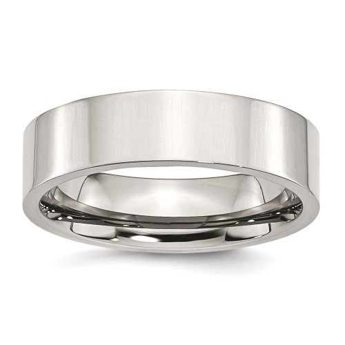 IceCarats Titanium Flat 6mm Wedding Ring Band Size 11.00 Classic