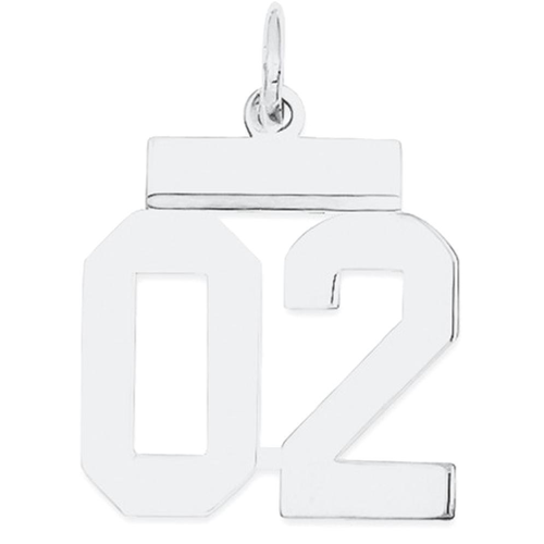 IceCarats 925 Sterling Silver Small Number 02 Top Sport