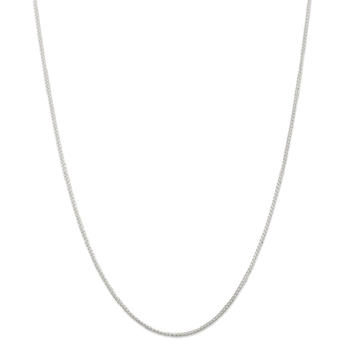 IceCarats 925 Sterling Silver 1.25mm Round Spiga Chain Necklace Wheat