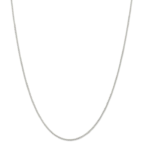 IceCarats 925 Sterling Silver 1.50mm Round Spiga Chain Necklace 24 Inch Wheat