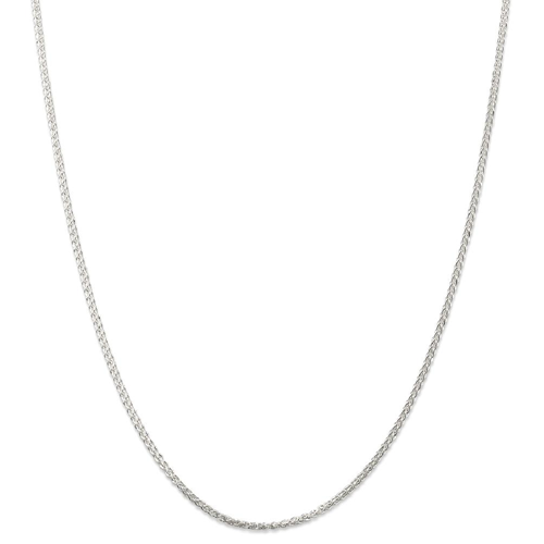 IceCarats 925 Sterling Silver 1.75mm Round Spiga Chain Necklace 16 Inch Wheat