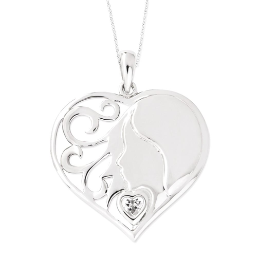 IceCarats 925 Sterling Silver Cubic Zirconia Cz My Daughter Hearts Treasure 18 Inch Chain Necklace Love Inspirational