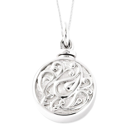 IceCarats 925 Sterling Silver Tear In Circle Ash Holder 18 Inch Chain Necklace Inspirational
