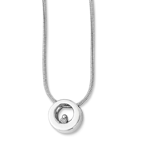 IceCarats 925 Sterling Silver Diamond Chain Necklace
