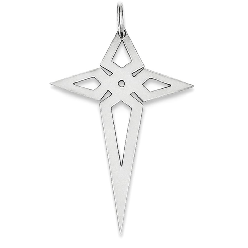 IceCarats 925 Sterling Silver Laser Designed Cross Religious Pendant Charm Necklace Passion