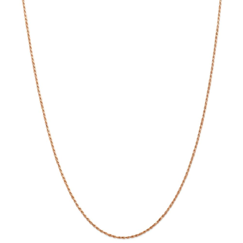 IceCarats 14k Rose Gold 1.5mm Link Rope Chain Necklace 16 Inch