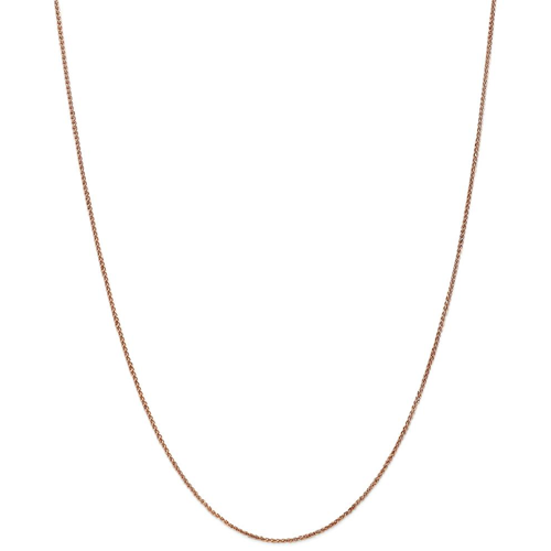 IceCarats 14k Rose Gold 1.2mm Spiga Chain Necklace 16 Inch Wheat