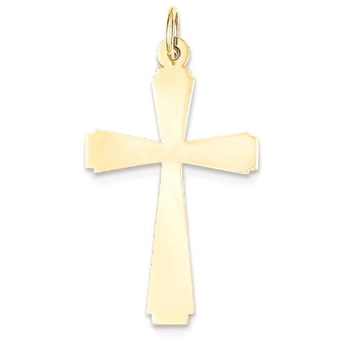 IceCarats 14k Yellow Gold Cross Religious Pendant Charm Necklace Latin