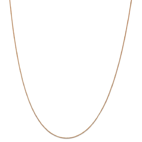 IceCarats 14k Rose Gold .70mm Box Cuban Link Chain Necklace 20 Inch