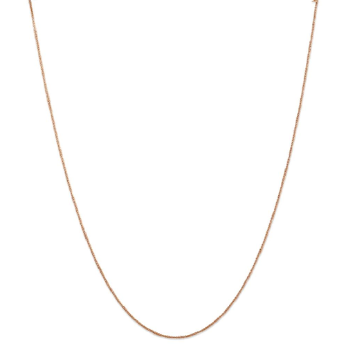 IceCarats 14k Rose Gold .7mm Ropa Chain Necklace 18 Inch