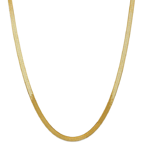 IceCarats 14k Yellow Gold 5mm Silky Link Herringbone Chain