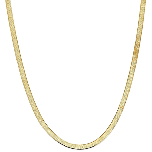 IceCarats 14k Yellow Gold 5.5mm Silky Link Herringbone Chain