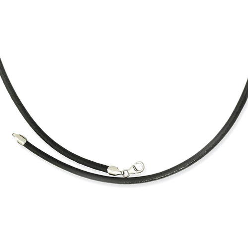 IceCarats 3.00 Leather Greece Textured Chain Necklace Cord
