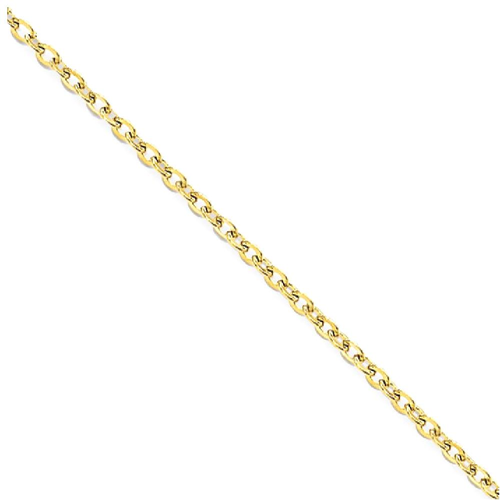 IceCarats Stainless Steel Gold Plated 2.30mm 18 Inch Link Cable Chain Necklace Round