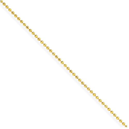 IceCarats Yellow Over Brass 1.50mm Plated Ball Chain Necklace 18 Inch Beadsed