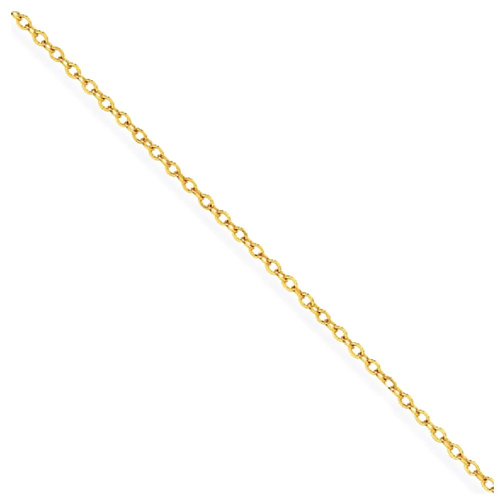 IceCarats Yellow Over Brass 1.70mm Plated Rolo Chain Necklace 20 Inch