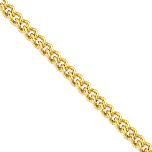 IceCarats Stainless Steel Gold Plated 4mm 20 Inch Round Link Curb Chain Necklace Rounded
