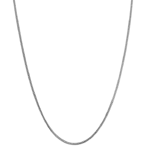 IceCarats 14k White Gold 1.5mm Franco Chain Necklace 20 Inch