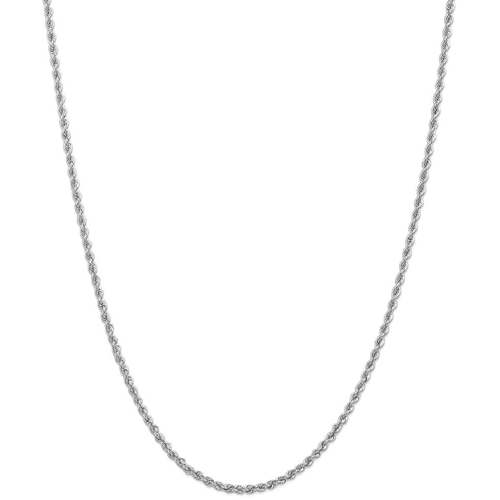 IceCarats 14k White Gold 2.5mm Handmade Link Rope Chain Necklace 20 Inch