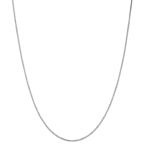 IceCarats 14k White Gold 1.1mm Link Box Chain Necklace 14 Inch