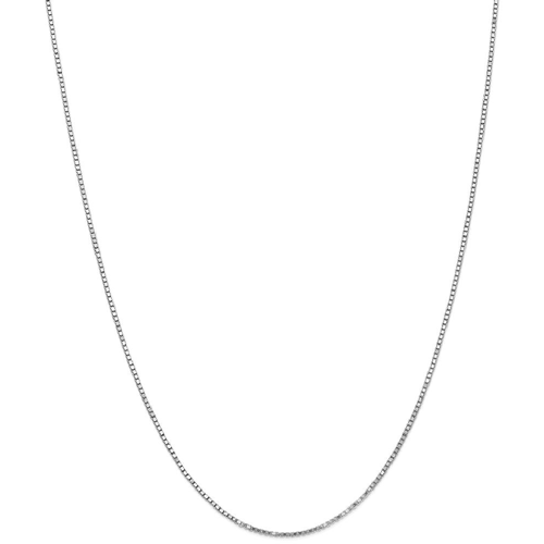 IceCarats 14k White Gold 1.30mm Link Box Chain Necklace 16 Inch