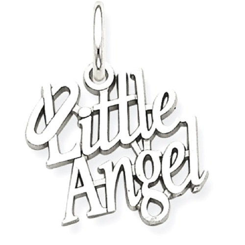 14k White Gold Little Angel Charm