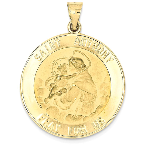 IceCarats 14k Yellow Gold Saint Anthony Medal Pendant Charm